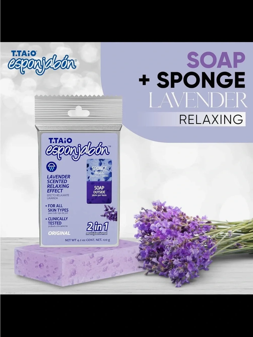 Esponjabón Lavender Soap Sponge 2-in-1 | Relaxing
